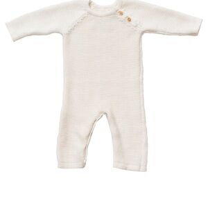 ZESTT ORGANICS
Organic Cotton Classic Knit Baby Romper, White 0-6M